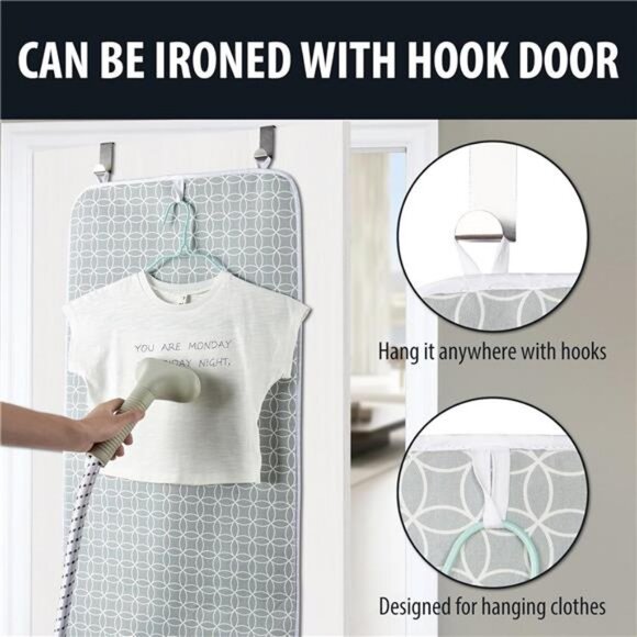 Ironing Mat, Portable Ironing Pad 39.4 x 18.9 inch Table Top Iron Board 5 in 1 - Picture 4 of 7